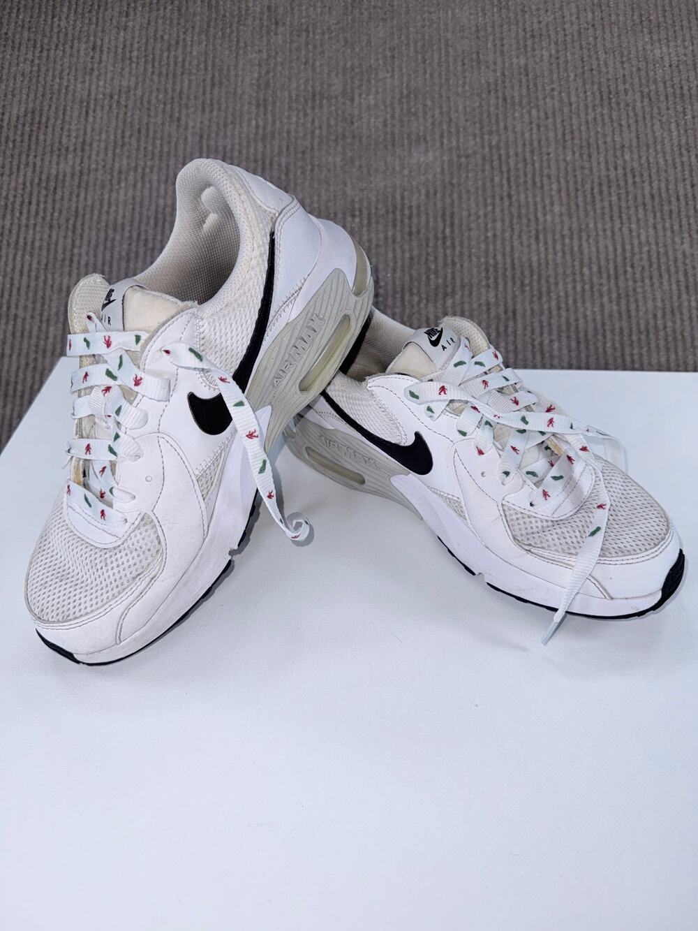 Nike Air Max Excee White Pure Platinum Sneakers Custom Laces 7.5